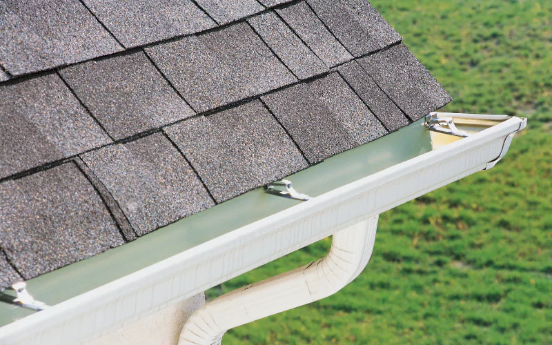 gutters that are clean and free of clogs